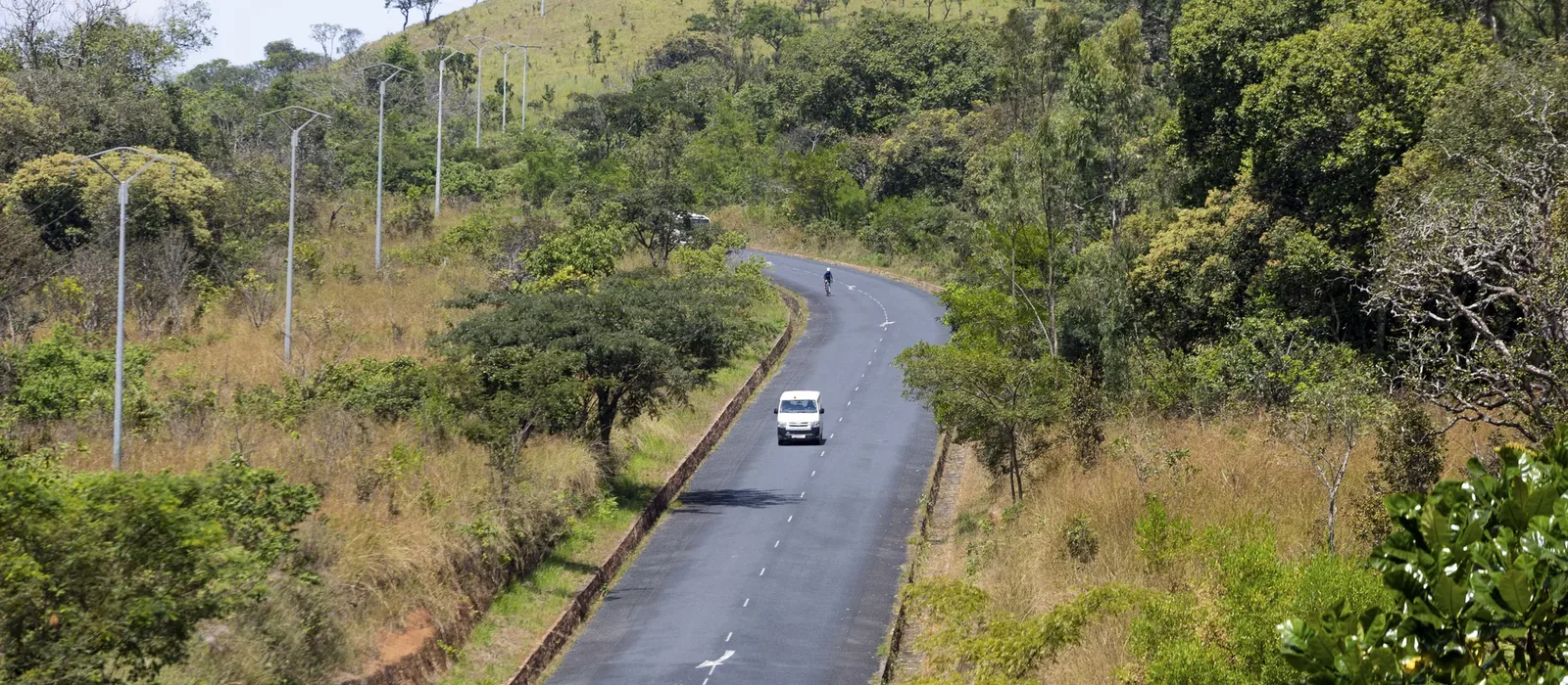 Descent through the national park. This was the hill where Simon hit 60mph.