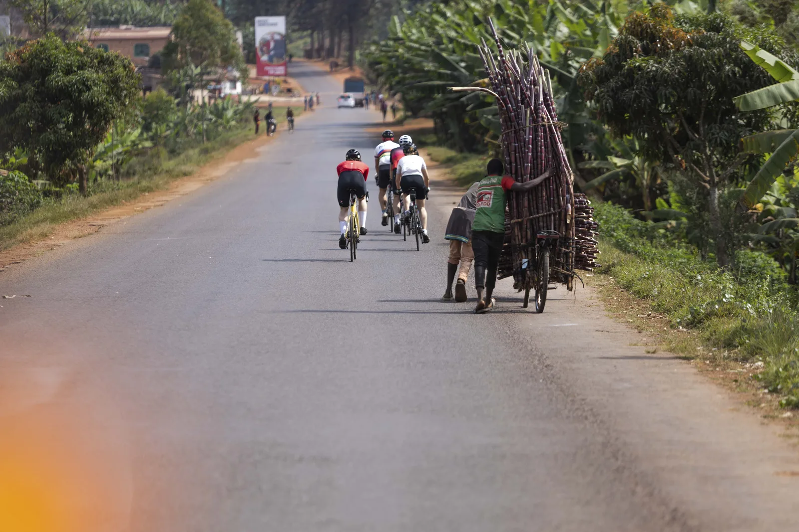 The locals demonstrate what real bike loading looks like.