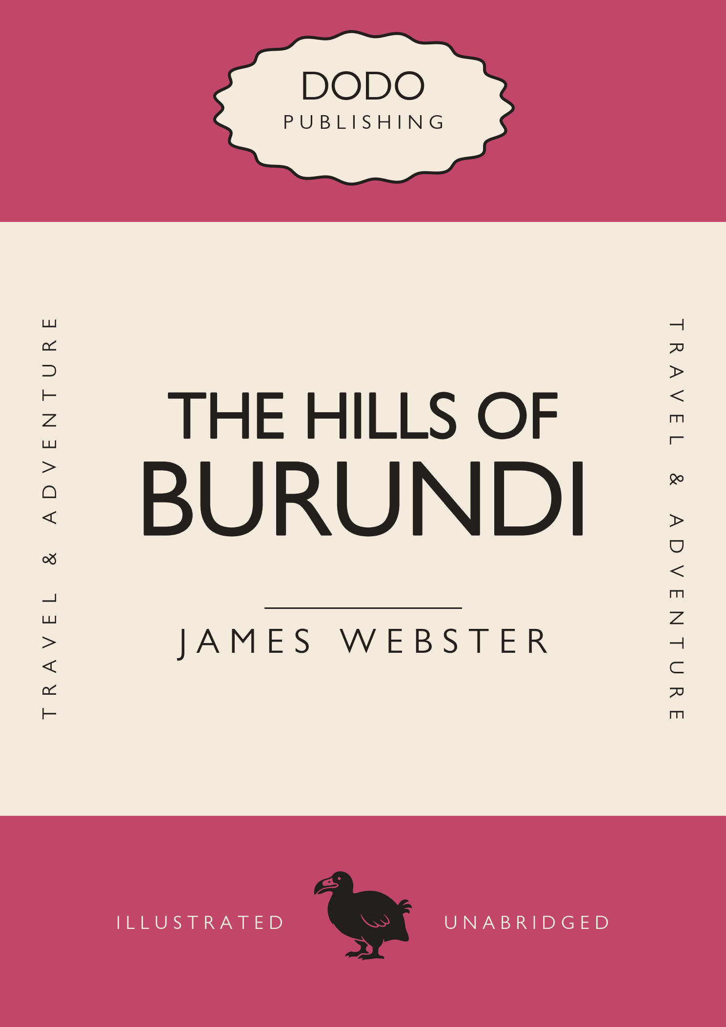 Cover of The Hills of Burundi — a pencil-sketch cyclist on a red-dirt road into the hills
